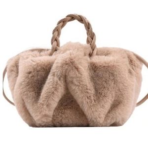 Mini Cream Fabulous Vegan Fur Purse